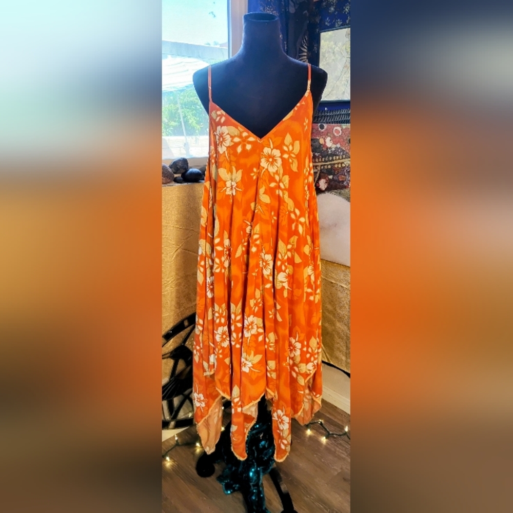Vintage Bohemian Krazy Kat Women Lounge Dress OS